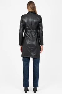 Solange Vegan Leather Trench Coat