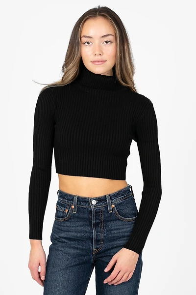 Georgina Ribbed Crop Turtleneck