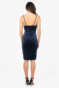 Makenna Shimmer Velvet Midi Dress