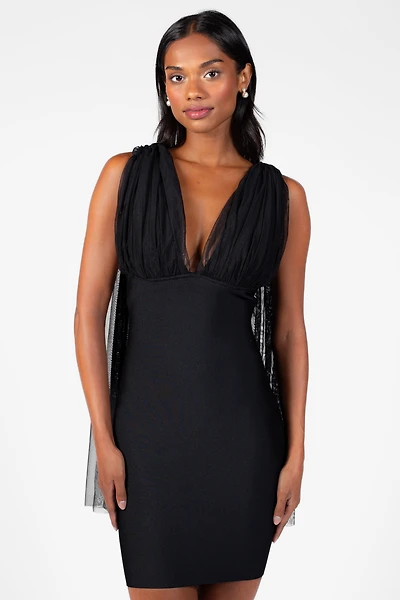 Saphira Tulle Bodycon Mini Dress