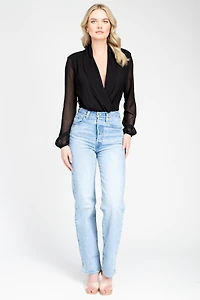 Isla Long Sleeve Chiffon Bodysuit