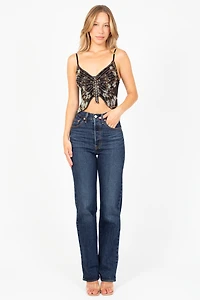 Fiorina Rhinestone Butterfly Top