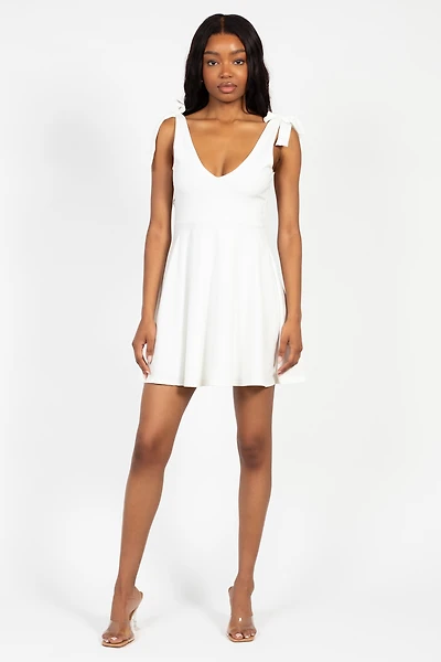 Gabriella Tie Shoulder Skater Mini Dress