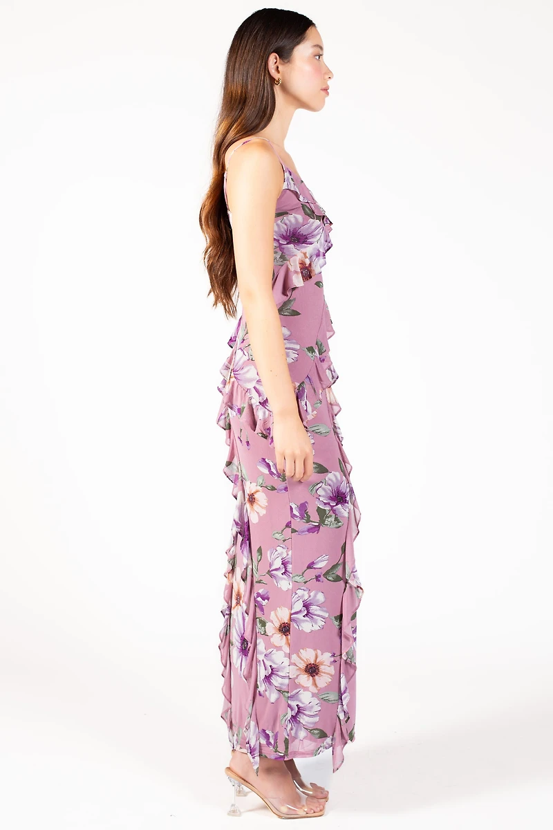 Brielle Floral Ruffle Maxi Dress