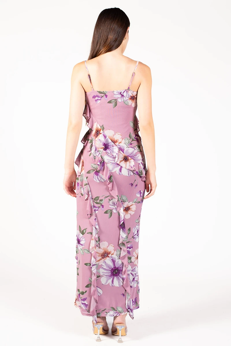Brielle Floral Ruffle Maxi Dress