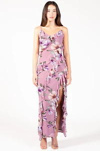 Brielle Floral Ruffle Maxi Dress