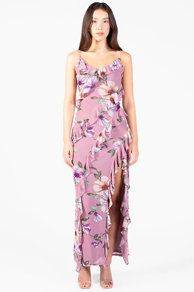Brielle Floral Ruffle Maxi Dress