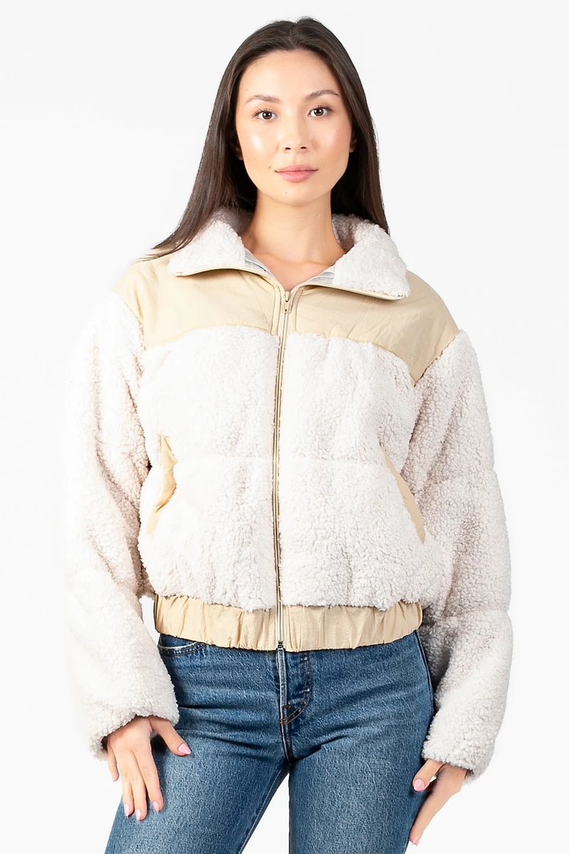 Fluffy Clouds Teddy Puffer Jacket
