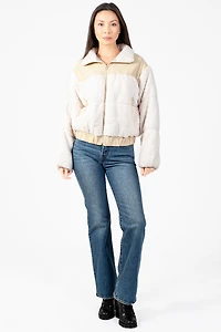 Fluffy Clouds Teddy Puffer Jacket