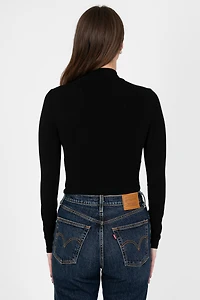C'est Moi® Longsleeve Crop Mock Neck Top