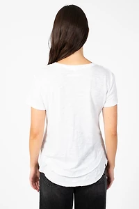 Ava Slub Jersey Mock Layer T-Shirt