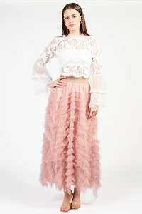 Addison Lace Bell Sleeve Blouse