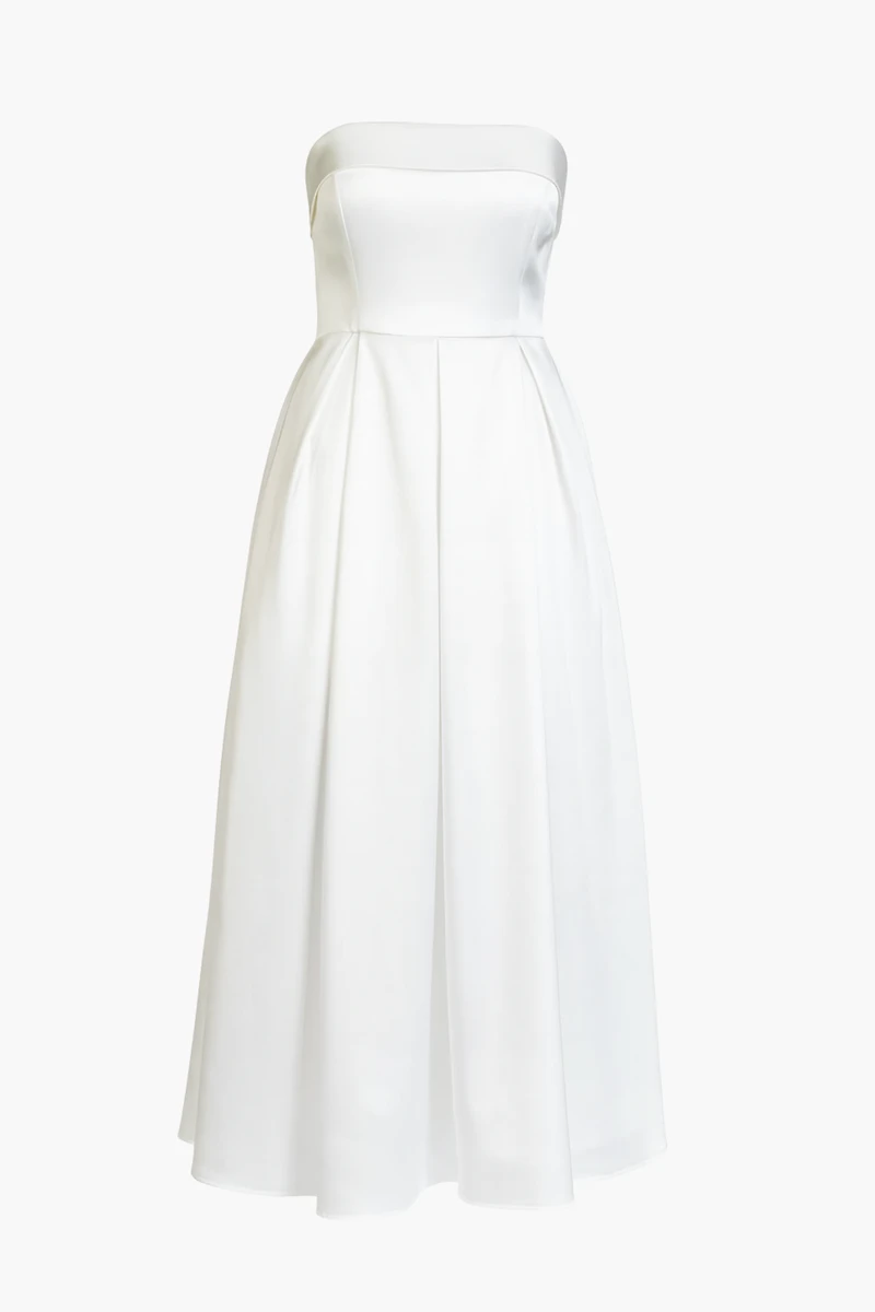 Marcella Tube Satin Midi Dress