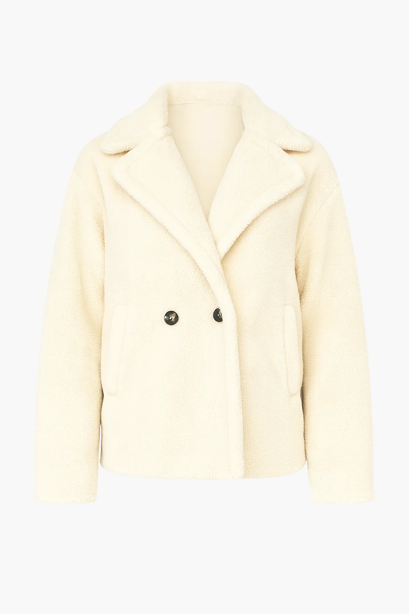 Maia Collared Button Up Teddy Coat