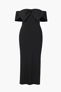 Xanthe Bow Detail Midi Dress