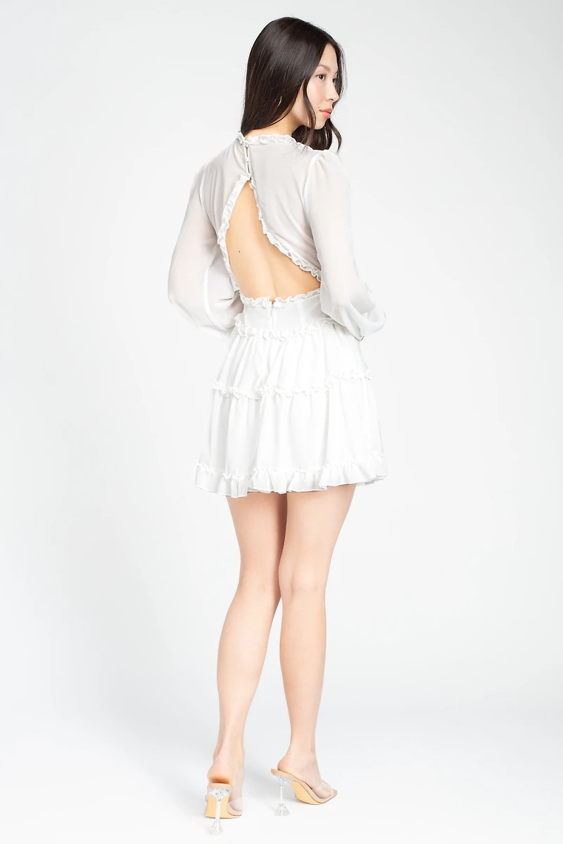 Mackenzie Ruffle Trim Mini Dress