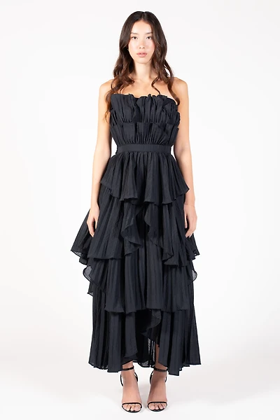 Margaret Ruffle Tiered Maxi Dress
