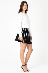 Elsie Striped Knit Mini Skirt