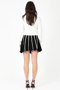 Elsie Striped Knit Mini Skirt