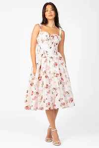 Amelina Floral Midi Dress