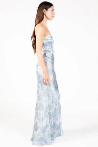 Novalie Floral Satin Maxi Dress
