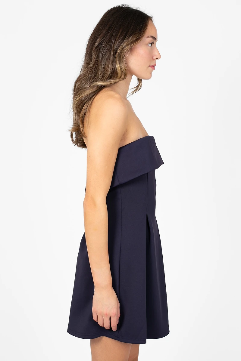 Giselle Strapless Pleated Mini Dress