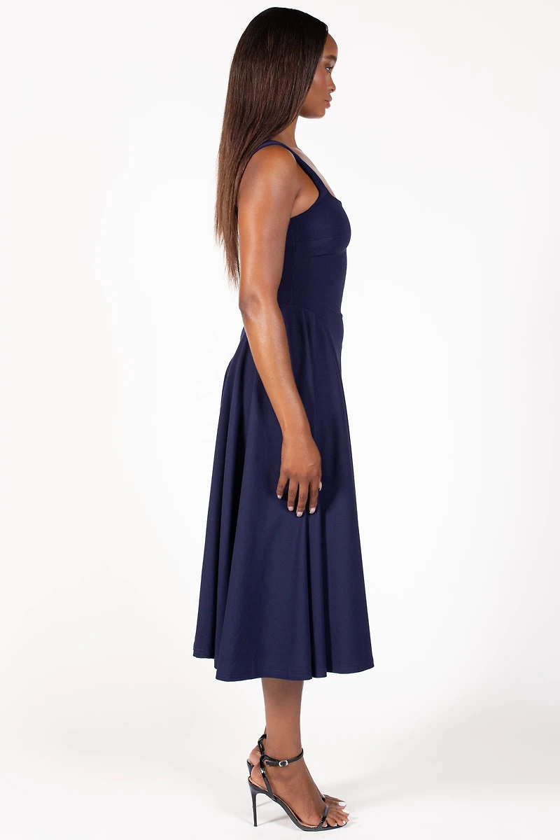Thessaly Pleated Midi Dress