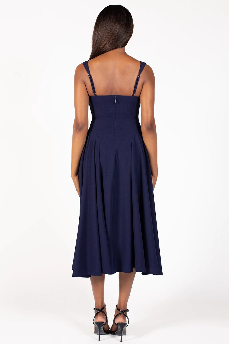 Thessaly Pleated Midi Dress