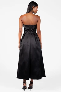 Marcella Tube Satin Midi Dress