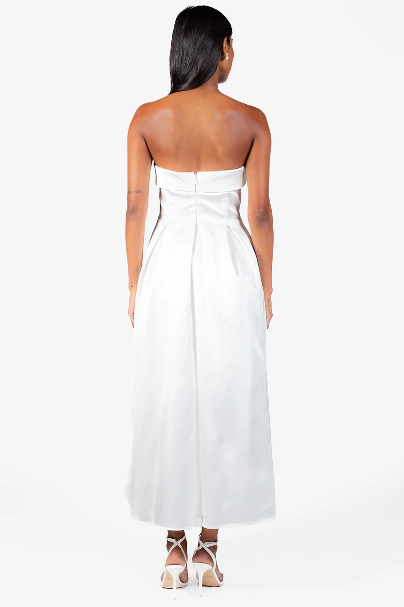 Marcella Tube Satin Midi Dress