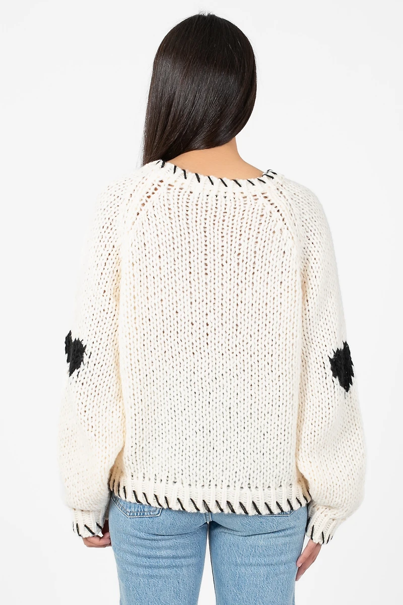 John + Jenn® Declan Heart Stitch Sweater