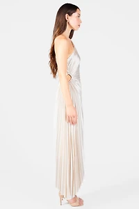 Reagan One Shoulder Pleated Hi Lo Maxi Dress