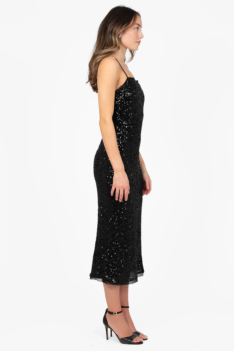 Midnight Sparkle Sequin Bodycon Dress