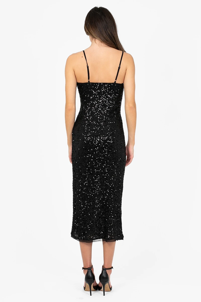 Midnight Sparkle Sequin Bodycon Dress