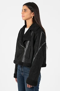 Maren Sherpa Lined Suede Jacket