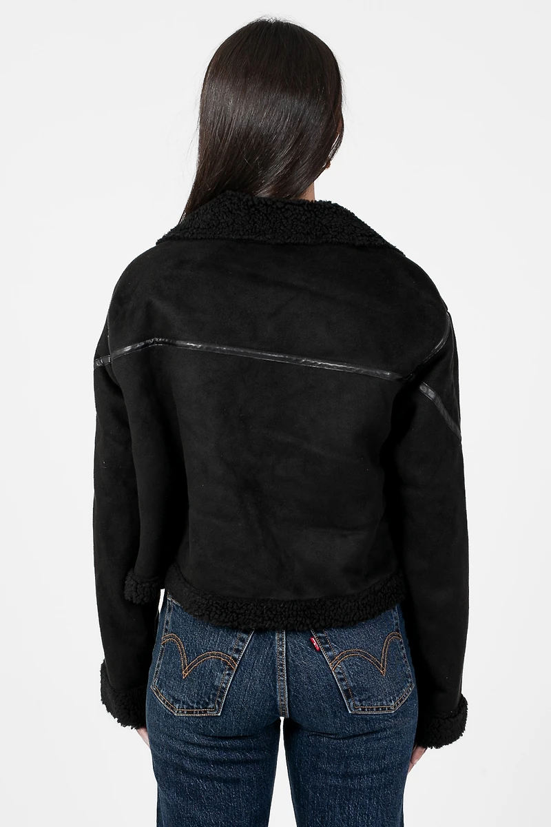 Maren Sherpa Lined Suede Jacket