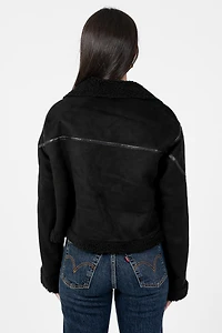 Maren Sherpa Lined Suede Jacket