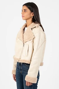 Maren Sherpa Lined Suede Jacket
