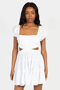 Avelyn Cut Out Babydoll Mini Dress