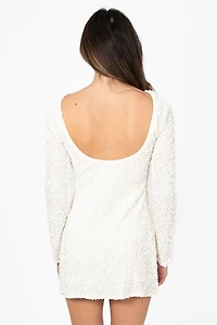 Evangeline Backless Sequin Mini Dress