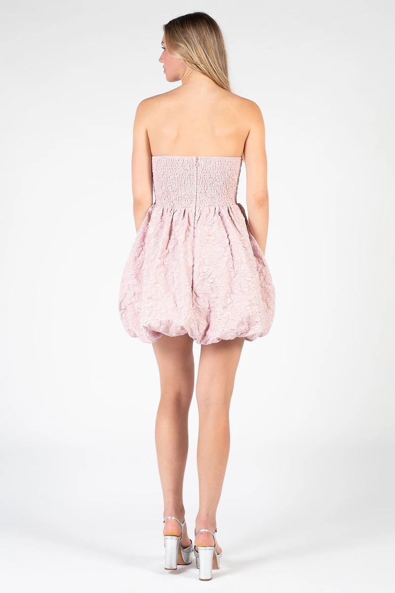 Stassie Rosette Applique Mini Dress