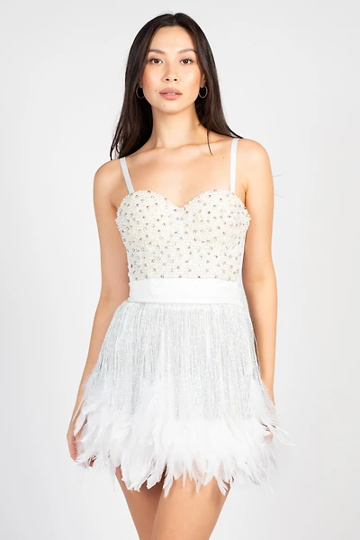 Mimi Embellished Bustier Crop Top