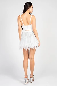 Lenore Embellished Bustier Crop Top