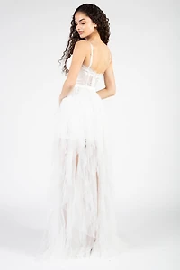 Miley Tulle Lace Maxi Dress