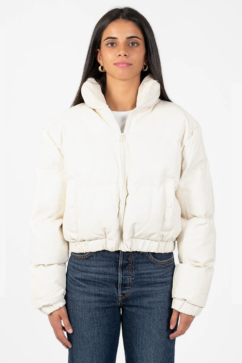 Rebel Faux Leather Bomber Jacket