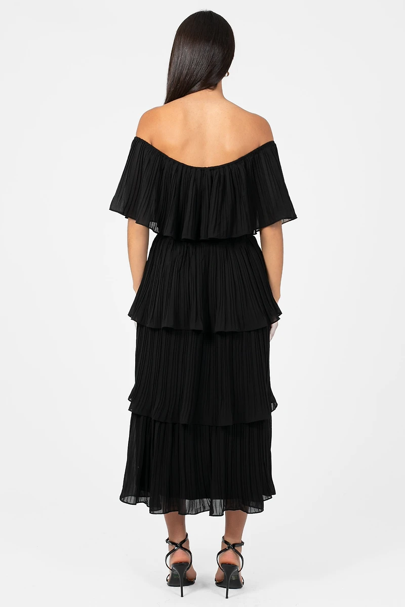 Marianne Pleated Midi Dress