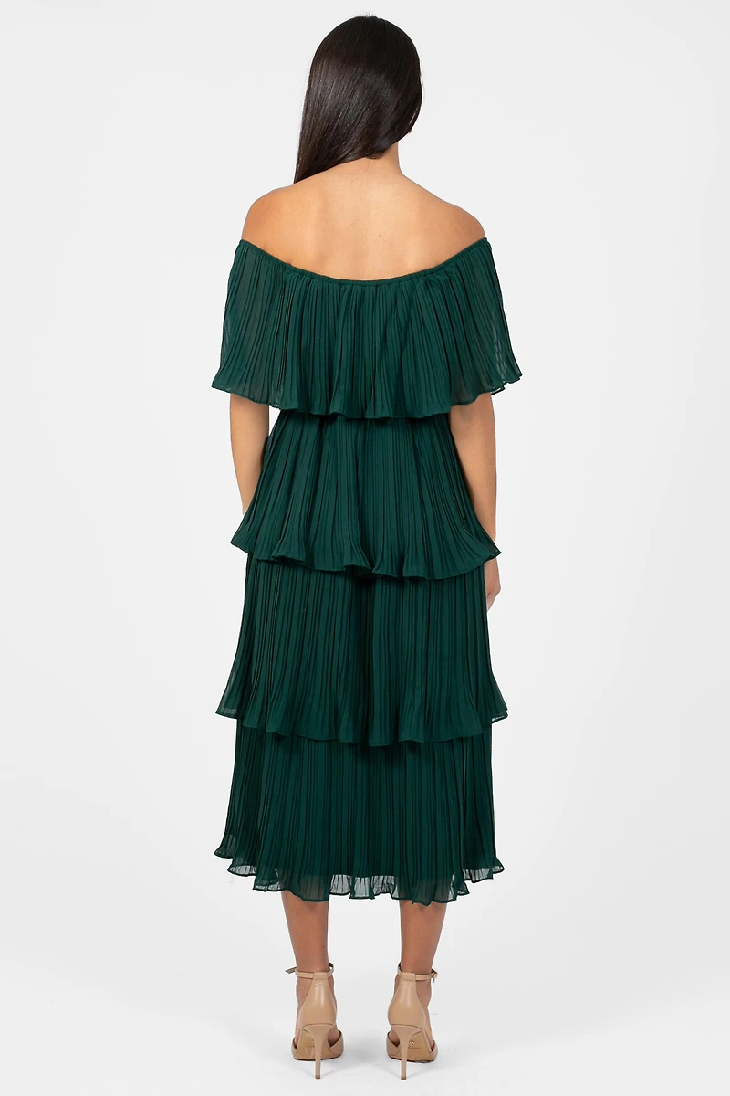 Marianne Pleated Midi Dress