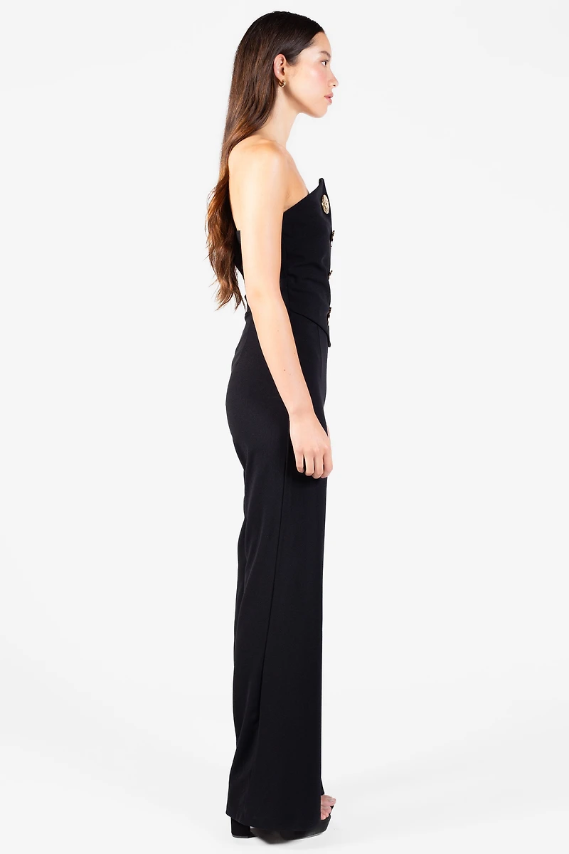 Rosavind Strapless Asymmetrical Jumpsuit
