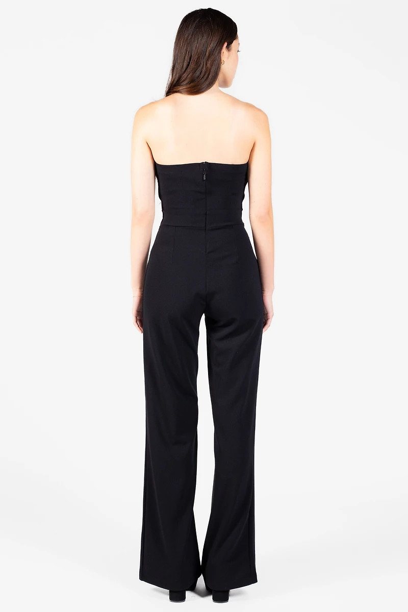 Rosavind Strapless Asymmetrical Jumpsuit