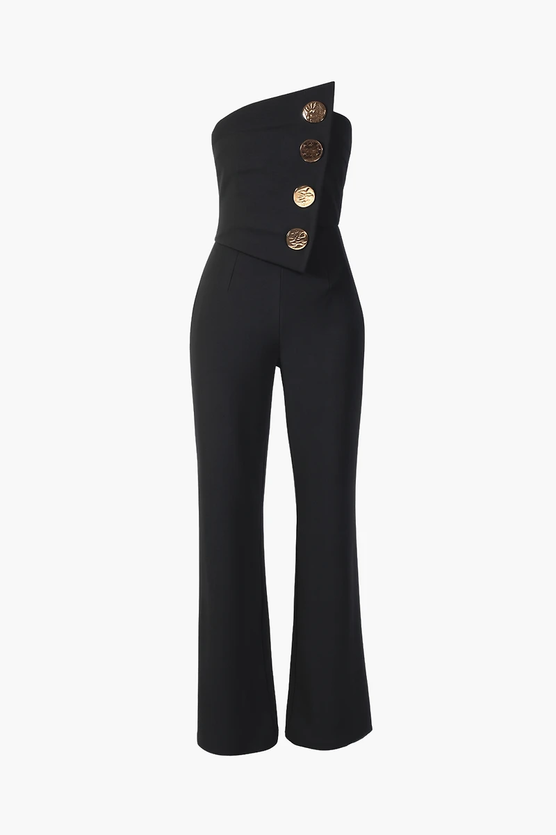 Rosavind Strapless Asymmetrical Jumpsuit